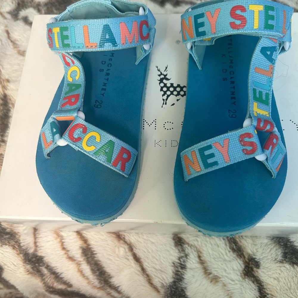Stella McCartney Kids Blue Sporty Sandals
